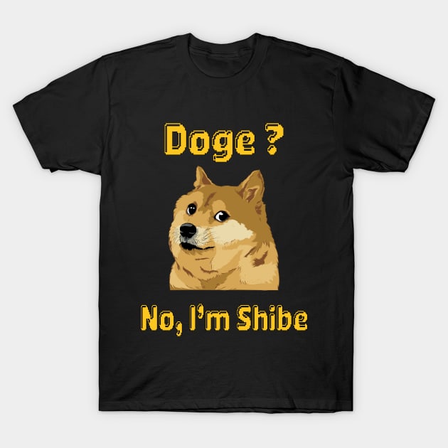 Funny  Doge crypto Art T-Shirt by PunnyPoyoShop